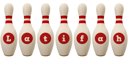 Latifah bowling-pin logo