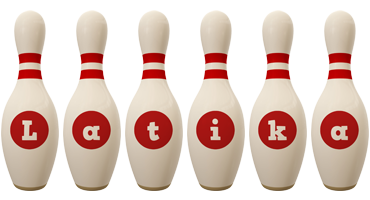 Latika bowling-pin logo