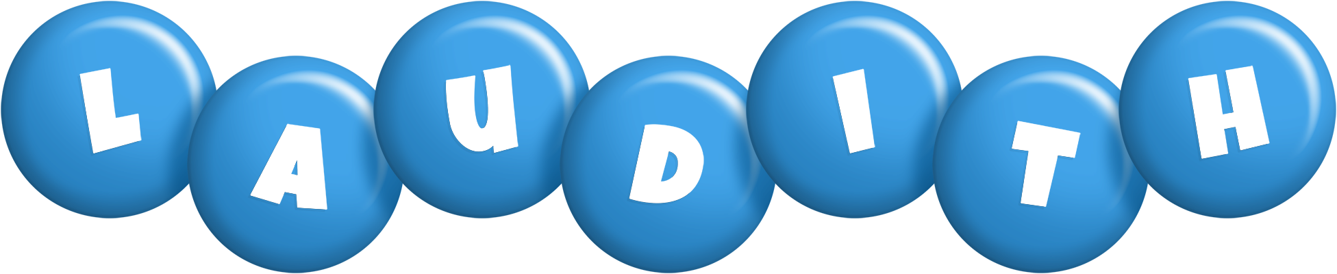 Laudith candy-blue logo