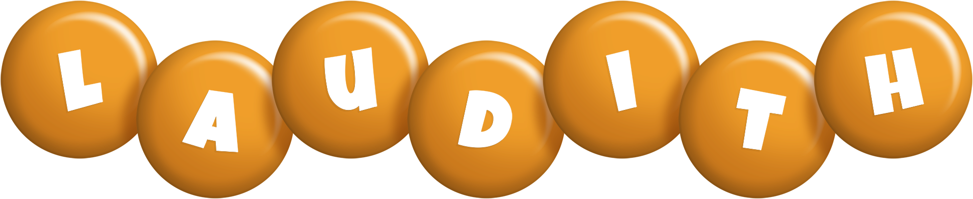 Laudith candy-orange logo