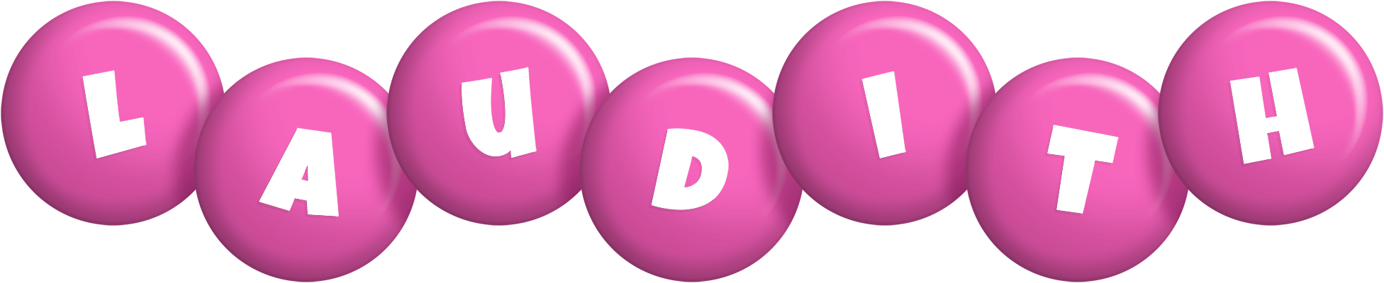Laudith candy-pink logo