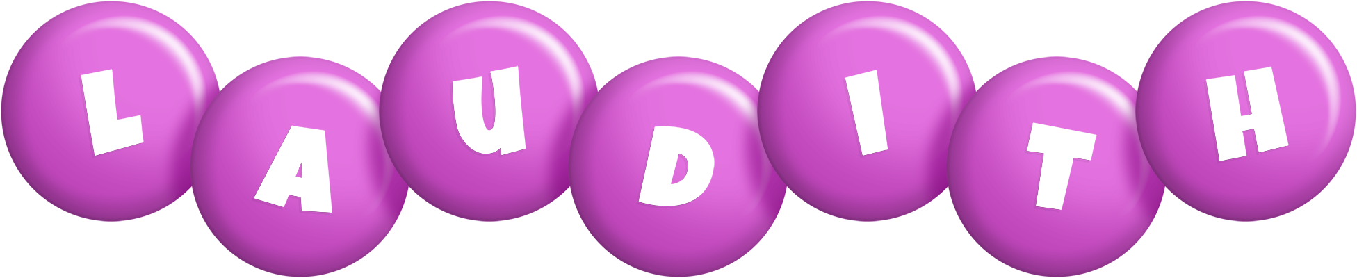 Laudith candy-purple logo