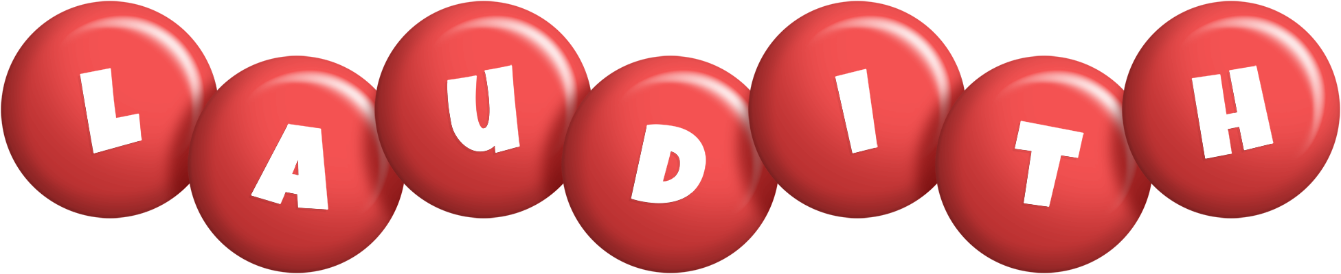 Laudith candy-red logo