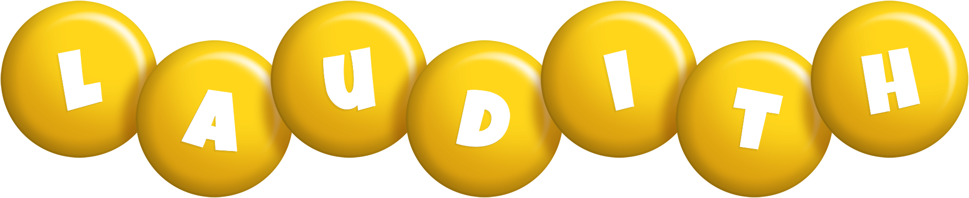 Laudith candy-yellow logo
