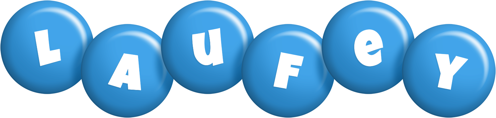 Laufey candy-blue logo