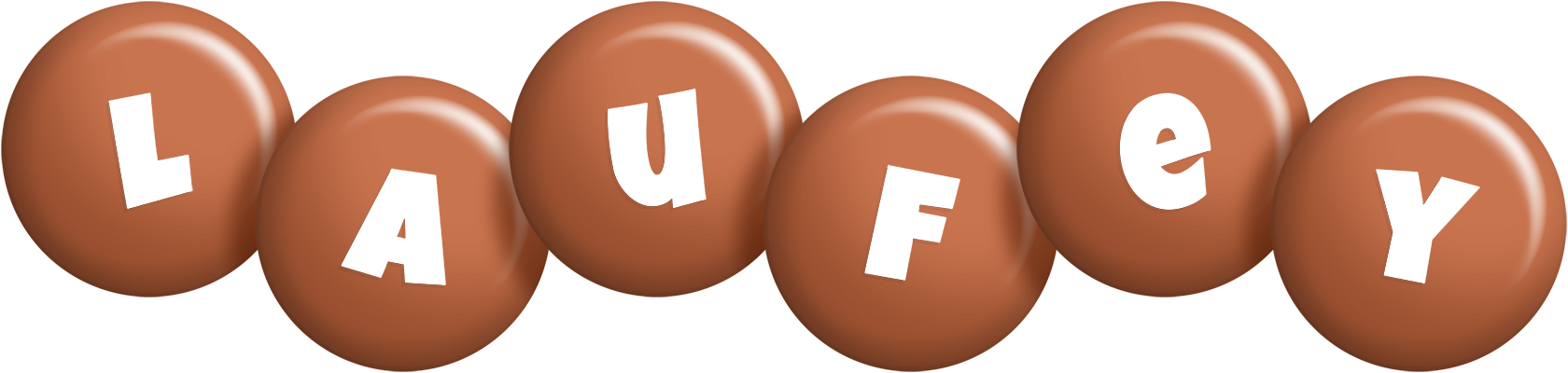Laufey candy-brown logo