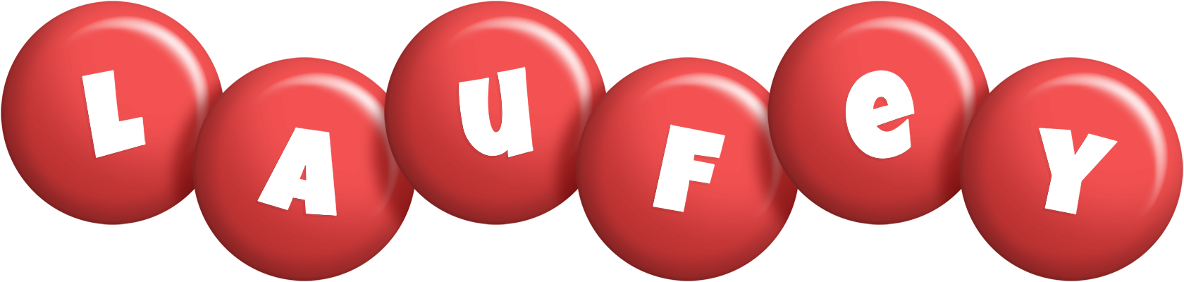 Laufey candy-red logo
