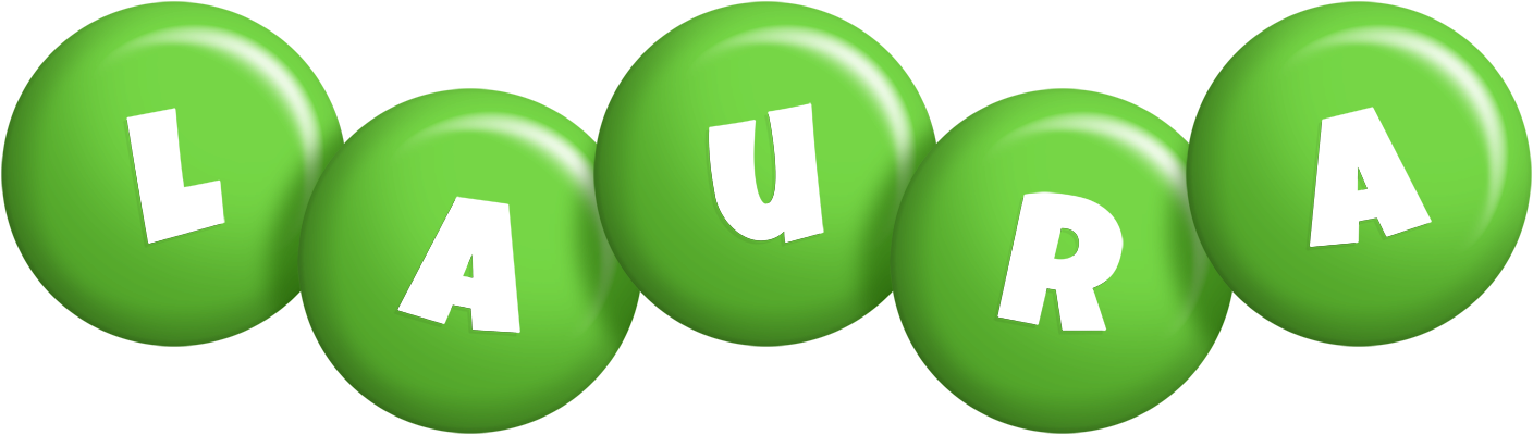 Laura candy-green logo