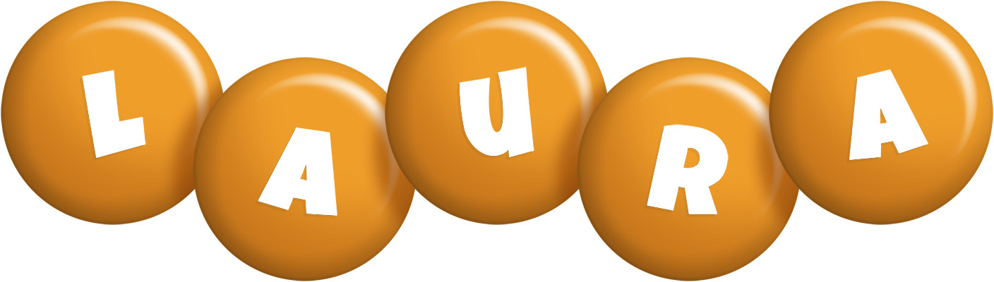 Laura candy-orange logo