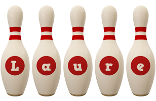 Laure bowling-pin logo