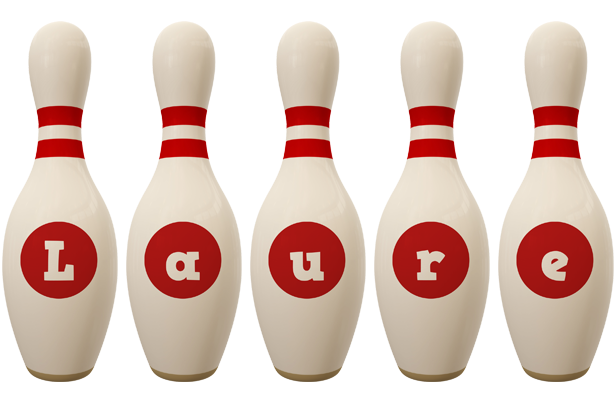 Laure bowling-pin logo