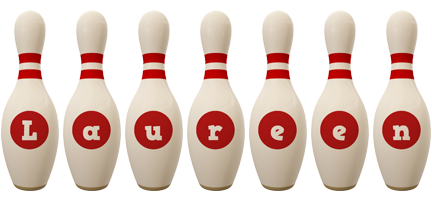 Laureen bowling-pin logo