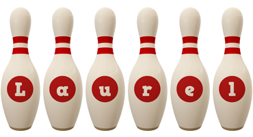 Laurel bowling-pin logo