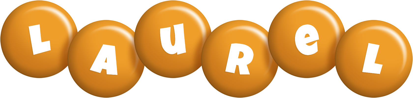 Laurel candy-orange logo