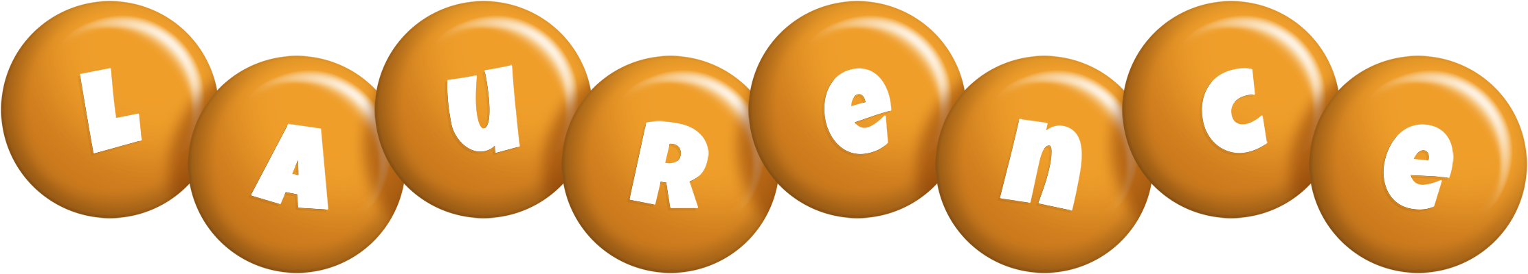 Laurence candy-orange logo