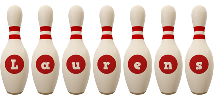 Laurens bowling-pin logo