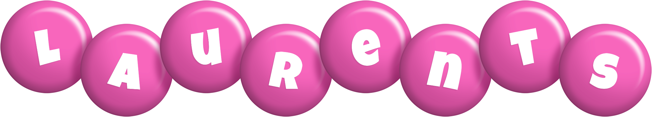 Laurents candy-pink logo