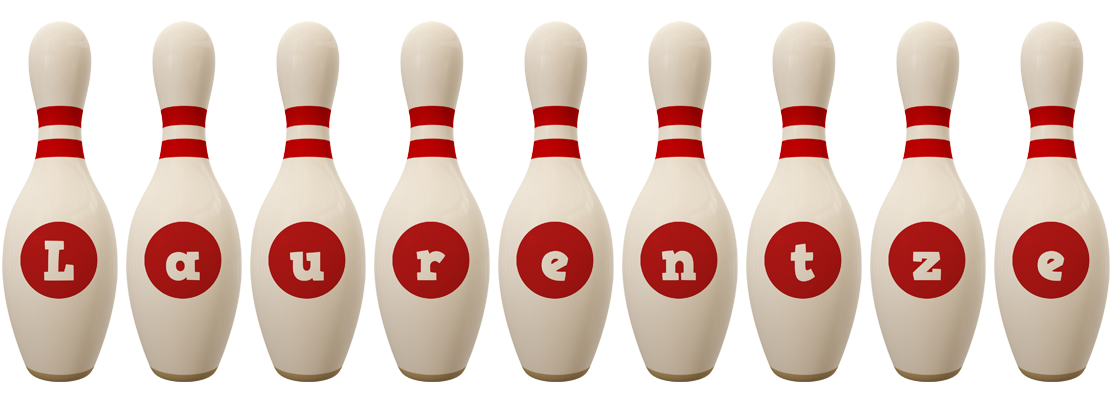 Laurentze bowling-pin logo