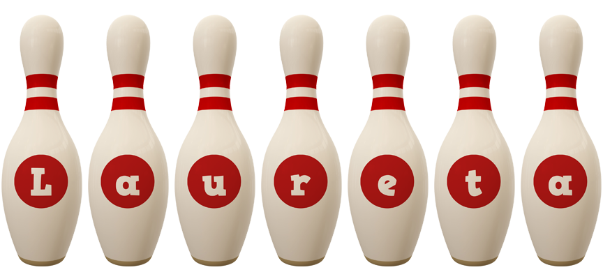 Laureta bowling-pin logo