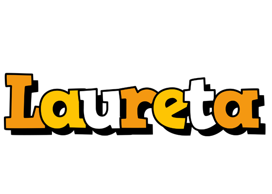 Laureta cartoon logo