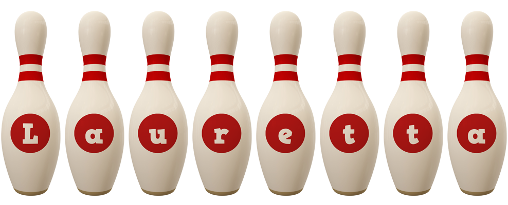 Lauretta bowling-pin logo
