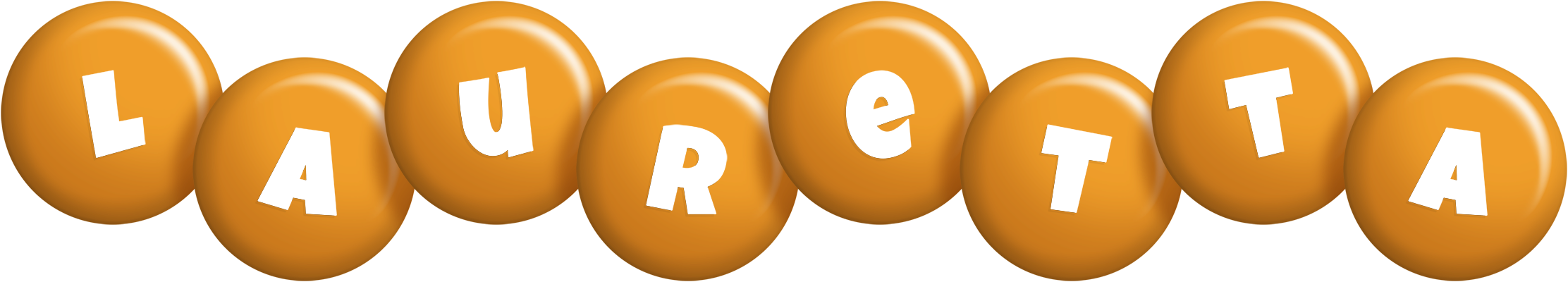 Lauretta candy-orange logo