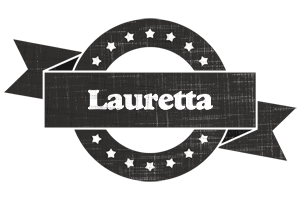 Lauretta grunge logo