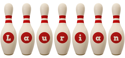 Laurian bowling-pin logo