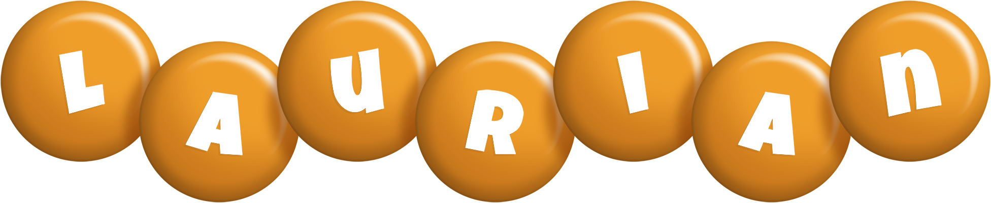 Laurian candy-orange logo
