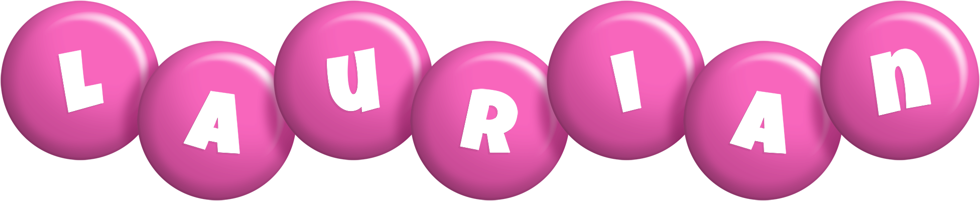 Laurian candy-pink logo