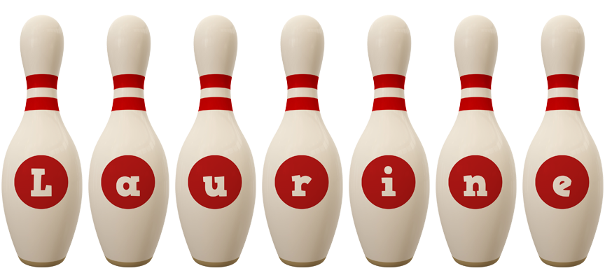 Laurine bowling-pin logo