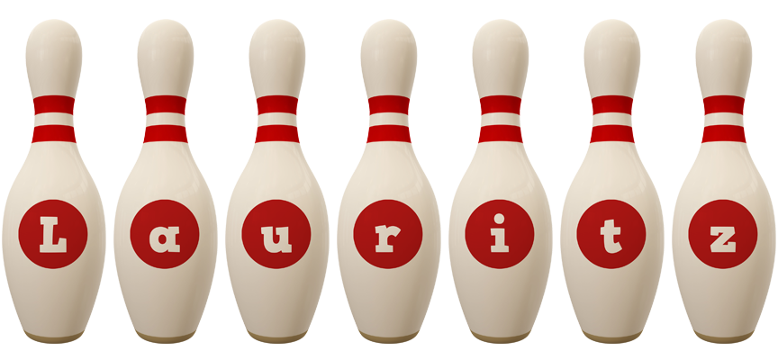 Lauritz bowling-pin logo