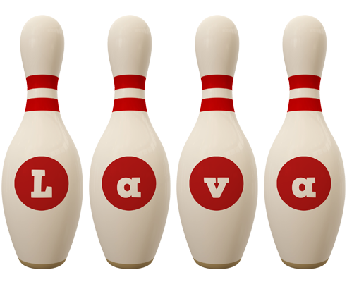Lava bowling-pin logo