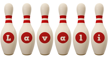 Lavali bowling-pin logo