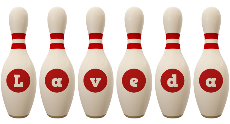 Laveda bowling-pin logo