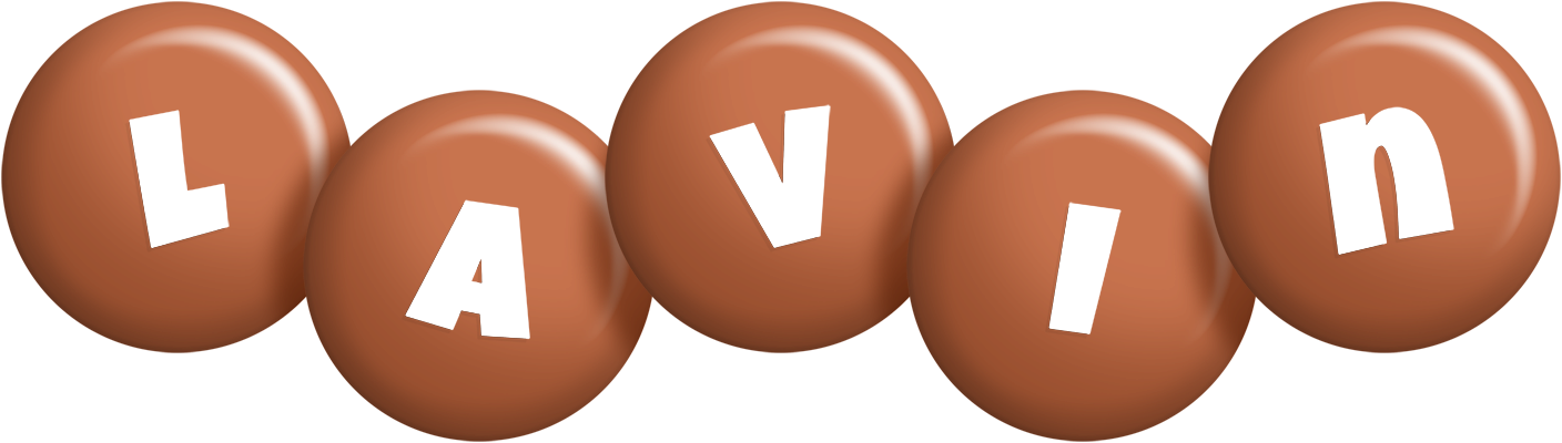 Lavin candy-brown logo