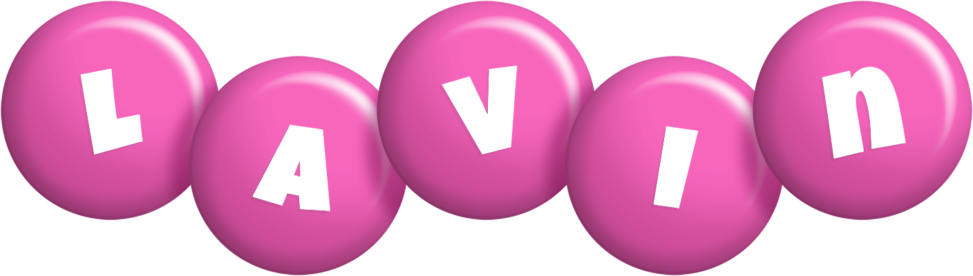 Lavin candy-pink logo