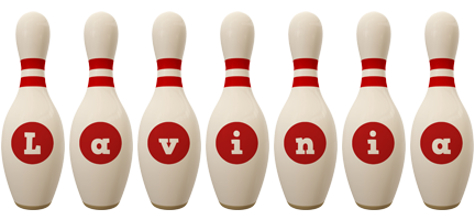 Lavinia bowling-pin logo