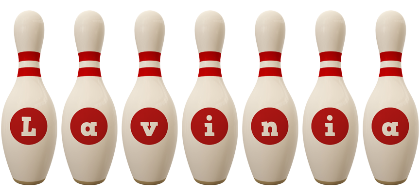Lavinia bowling-pin logo