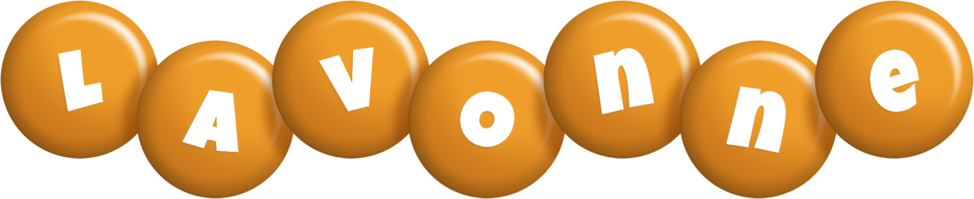 Lavonne candy-orange logo
