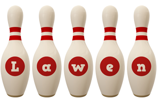 Lawen bowling-pin logo