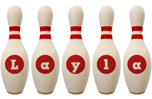 Layla bowling-pin logo