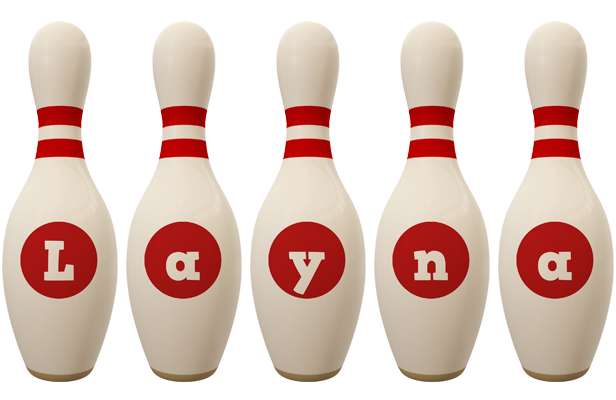 Layna bowling-pin logo