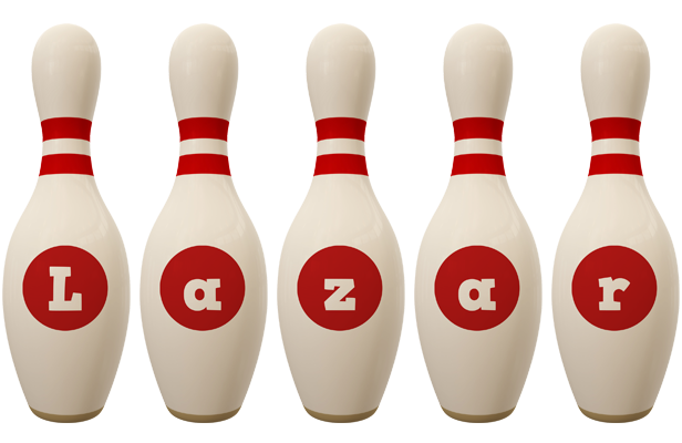 Lazar bowling-pin logo