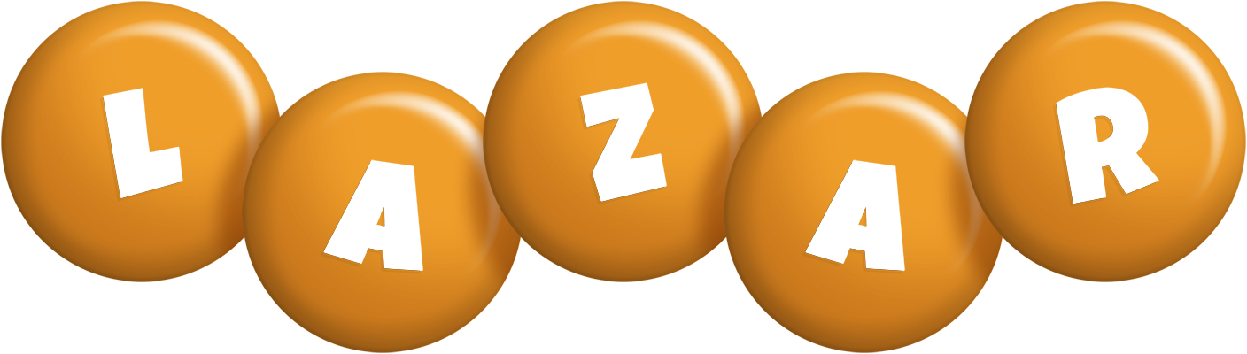 Lazar candy-orange logo