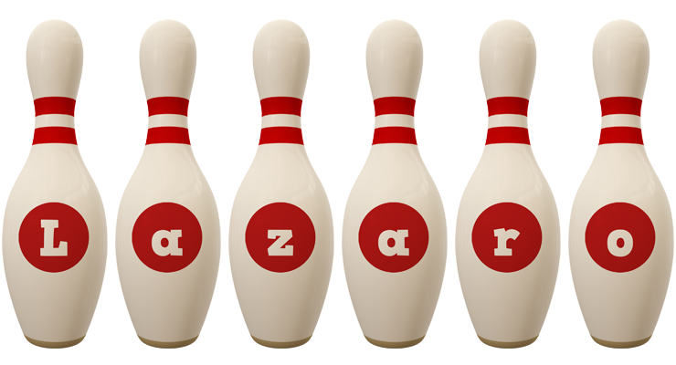 Lazaro bowling-pin logo