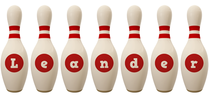 Leander bowling-pin logo