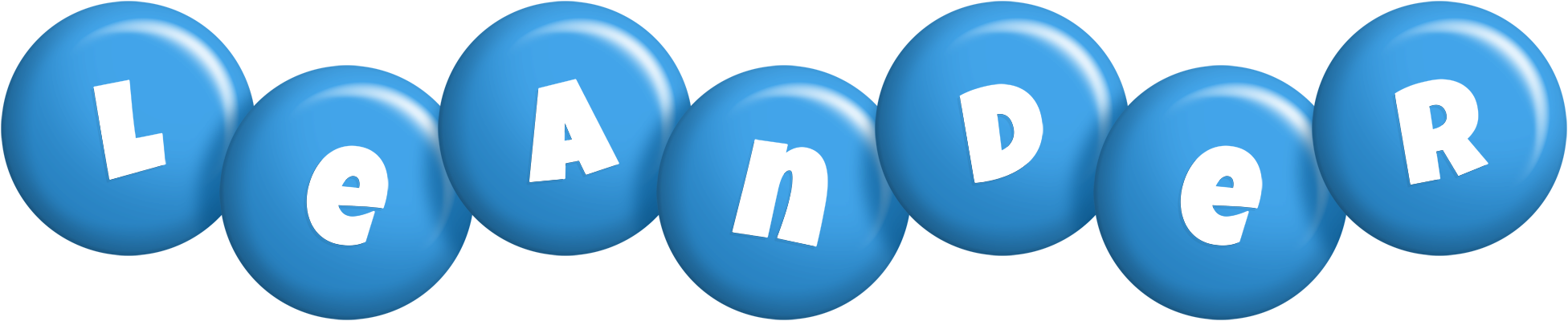 Leander candy-blue logo