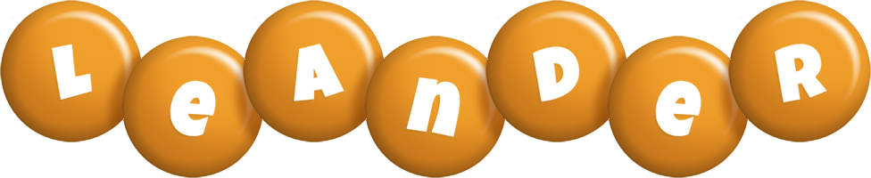 Leander candy-orange logo