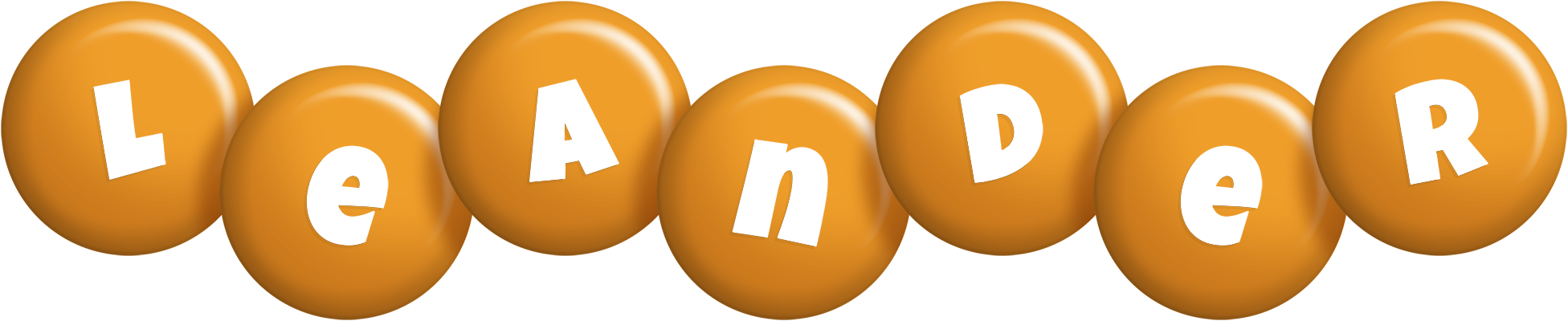 Leander candy-orange logo